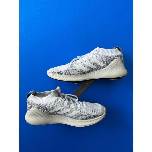 Adidas Womens Purebounce+ Running Shoes Gray F36688 Low Top Lace Up Mesh 9 - Picture 2 of 6